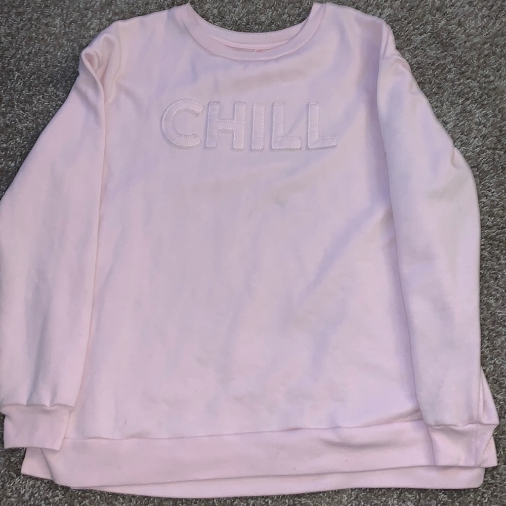 Light pink pull over sweater